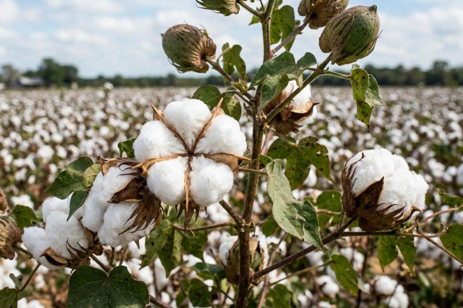 přírodní bavlna používaná ve futonové matraci