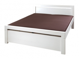 Manželská postel z masivu Rhino II. 160x200 bílé provedení