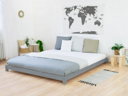 Nízká postel Tatami šedá barva