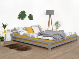 Kvalitní postel šedá barva