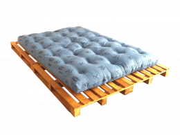Nábytek z palet - postel na matraci 160x200 cm (velikost palet 160x240 cm)