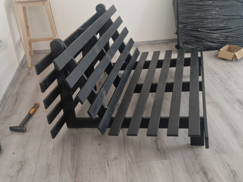 SLEVA 50% Rozkládací sofa 140x200 barva černá