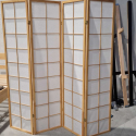 SLEVA 50 % Dřevěný paraván - čtyřdílný