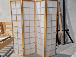 SLEVA 50 % Dřevěný paraván - čtyřdílný
