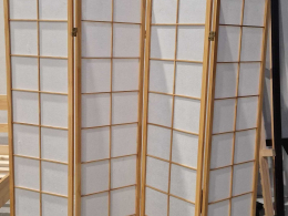 SLEVA 50 % Dřevěný paraván - čtyřdílný