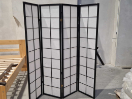 SLEVA 50 % Dřevěný paraván - čtyřdílný