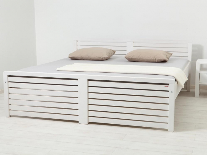 Zvýšená manželská postel Thomas 180x200 bílá barva