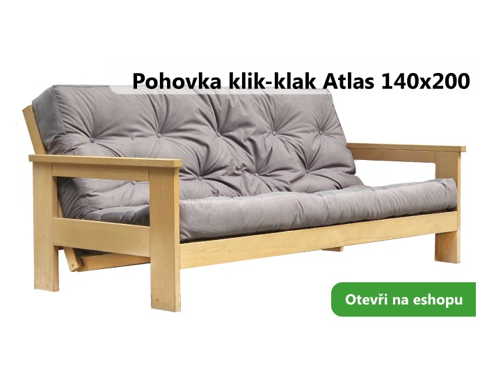 SLEVA 70 % Atlas pohovka 140x200  natural